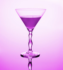 cocktail glass on light background