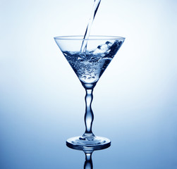 cocktail glass on light background