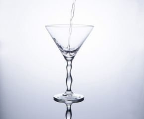 cocktail glass on light background