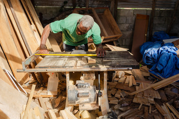 Artisan Measuring From Blade To Stopbar Of Table-saw