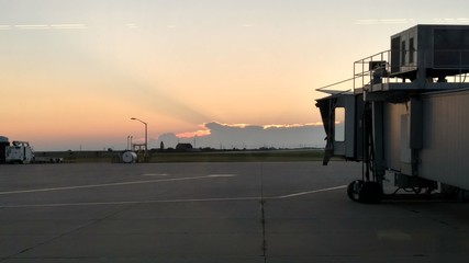 Airport Runway Sunrise 