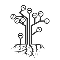 Speech bubbles tree stock design vector. flat design.  Vector illustration