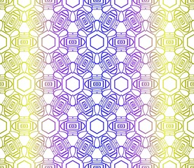 Yellow, blue color vector seamless geometric pattern. Decorative design in simple style. For poster, banner, background