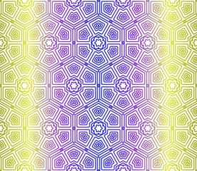 Yellow, blue color vector seamless geometric pattern. Decorative design in simple style. For poster, banner, background