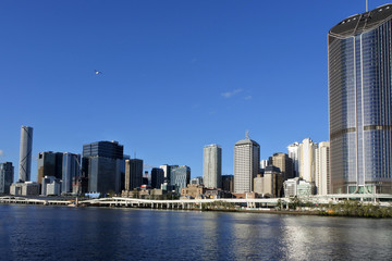 Fototapeta na wymiar Urban landscape view of Brisbane city downtown skyline