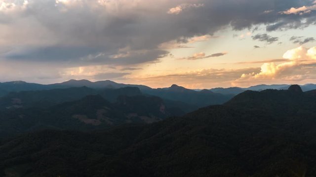 lighting Evening Ban Luk Khao Lam Mae Hong Son in thailand.mov