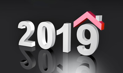 3d illustration of real estate for 2019 