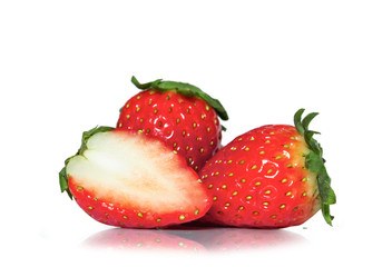 Strawberry isolated on white background.
