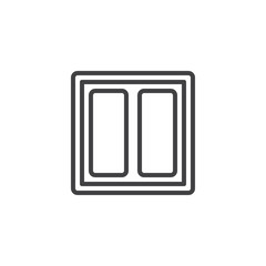 Electric light switch outline icon. linear style sign for mobile concept and web design. Power switch simple line vector icon. Symbol, logo illustration. Pixel perfect vector graphics