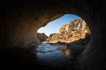 This Cave Stream is located near Arthur's Pass, New Zealand. It is a limestone cave. It has unique...