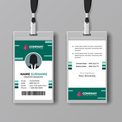 Obraz premium Creative identity card design template