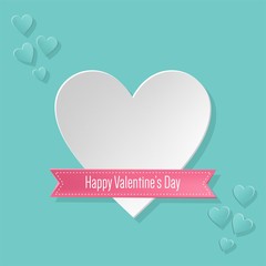 valentines day card with hearts and place for your text