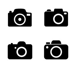 aparat fotograficzny zestaw ikon - obrazy, fototapety, plakaty