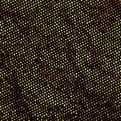 Panel with circles, dots, points of different shades of Golden color. 
