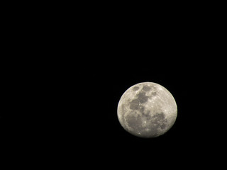 Close-up shot of the moon