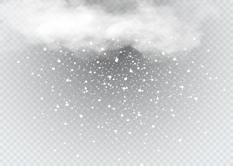 Snow and wind on a transparent background. White gradient decorative element.vector illustration. winter and snow with fog. wind and fog.