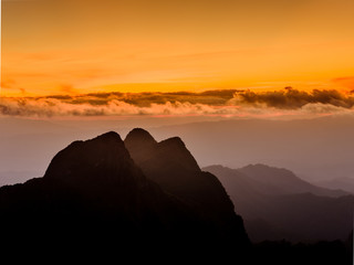 Mountain with mist 