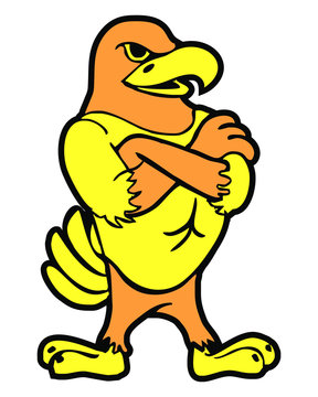 yellow eagle mascot