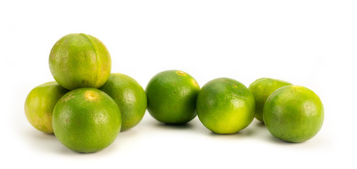 Fresh lime on white background.