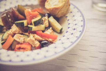 Healthy vegetarian dinner