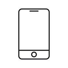 Modern smartphone line icon.