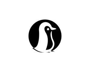 penguin logo vector icon illustration design 