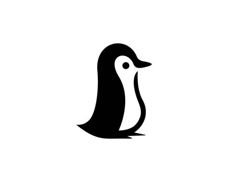 penguin logo vector icon illustration design 
