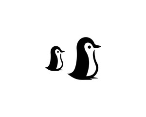 Fototapeta premium logo pingwina wektor ikona ilustracja projekt