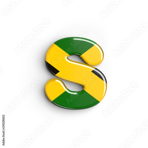 "Jamaica letter S Lowercase 3d Jamaican flag font Jamaica, Kingston