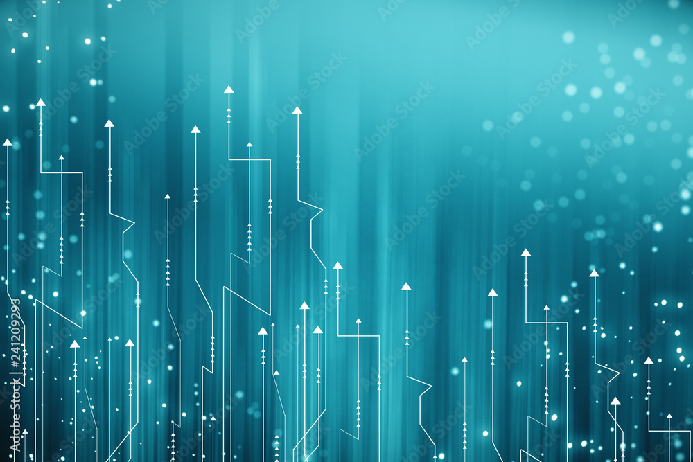 Poster digital backdrop with arrows