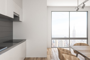 Stylish kitchen interior with daylight