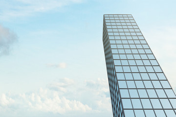 Fototapeta na wymiar Abstract glass skyscraper