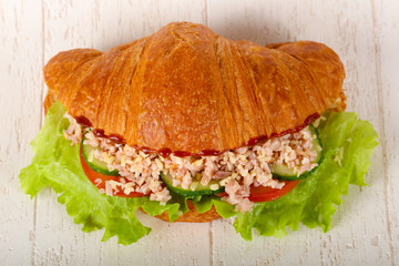 Croissant with meat