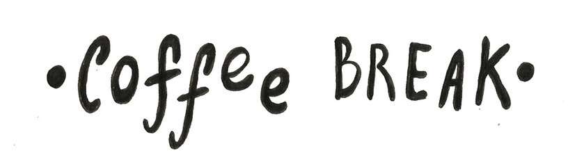 Hand drawn calligraphy menu food coffee tea illustration