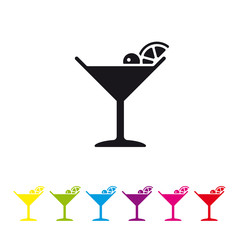 Manhattan Cocktail vector icon