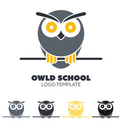 Owl vector logo template