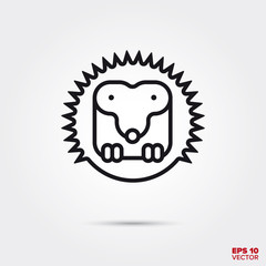 Hedgehog vector line icon