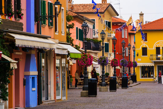 The historical center of Caorle, Italy