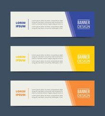 triangle banner template design with horizontal advertising banner space for text