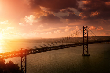 Fototapeta na wymiar Bridge in Lisbon Portugal