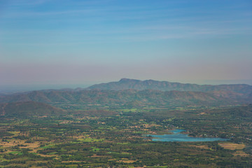 Green Mountain Landscape and Blue Sky.