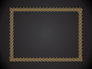 abstract artistic creative golden border