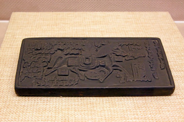 Black wood printing plate