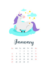 2019 year monthly calendar