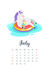 2019 year monthly calendar