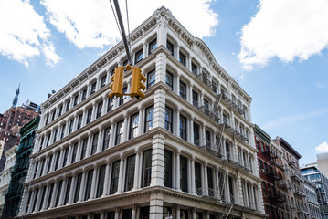 Fototapeta na wymiar Typical buildings in Soho in New York