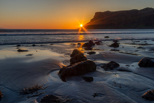 Sunset Talisker Beach Isle Of Sky © eyeforimages