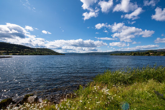 Randsfjorden in Norwegen / Skandinavien