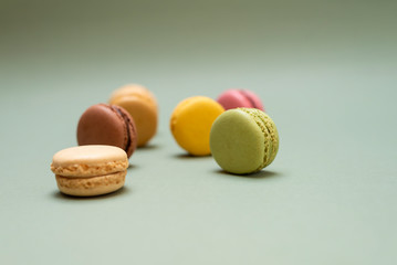 Vintage pastel colored French macaroons or macarons