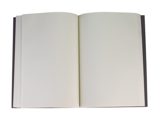 open notebook or book with empty pages. (This has clipping path)